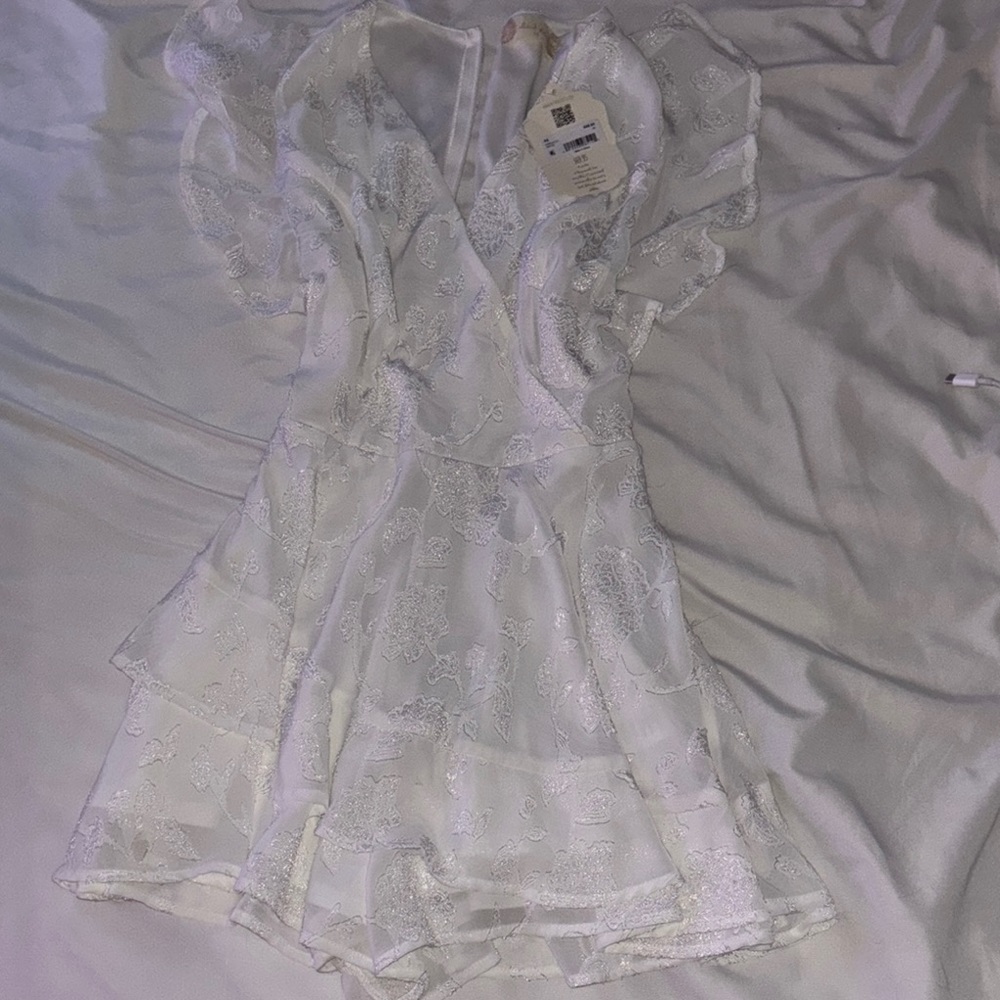 Altard State Elegant White Lace Romper